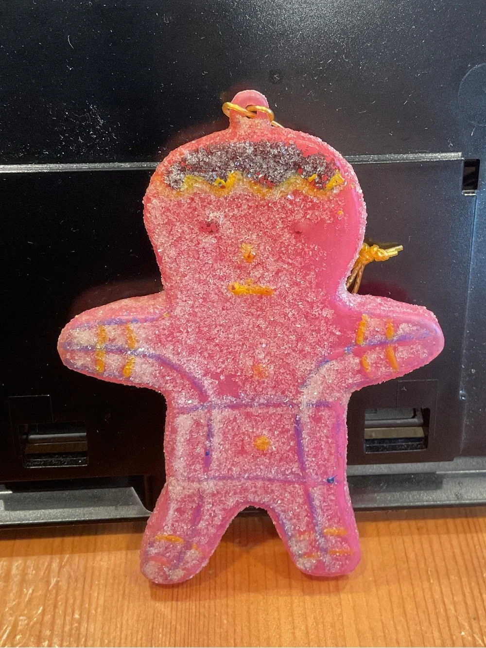 VINTAGE CHRISTMAS BLOW MOLD ORNAMENT GINGERBREAD MAN SUGARED MCM TREE